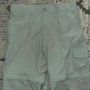 Columbia convertible lightweight gray hiking pants zip shorts Sz M 10/12